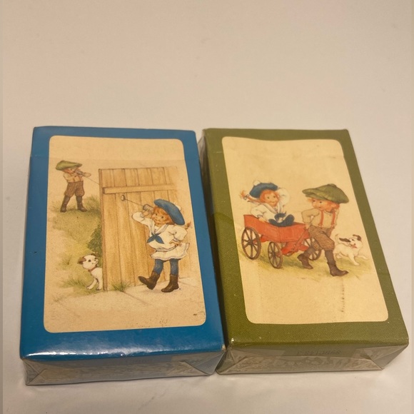 70s boys art Hallmark Crown Knickers n Bloomers mini PLAYING CARDS 2 Deck LOT - Picture 13 of 13